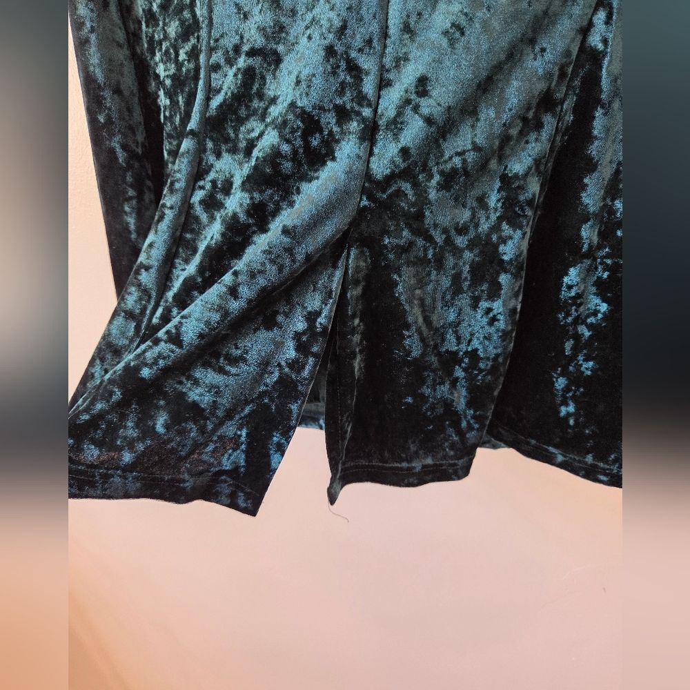 Emerald Green Velvet Blazer Jacket Jewel Tone Party Holiday Disco Christmas L - Picture 10 of 11